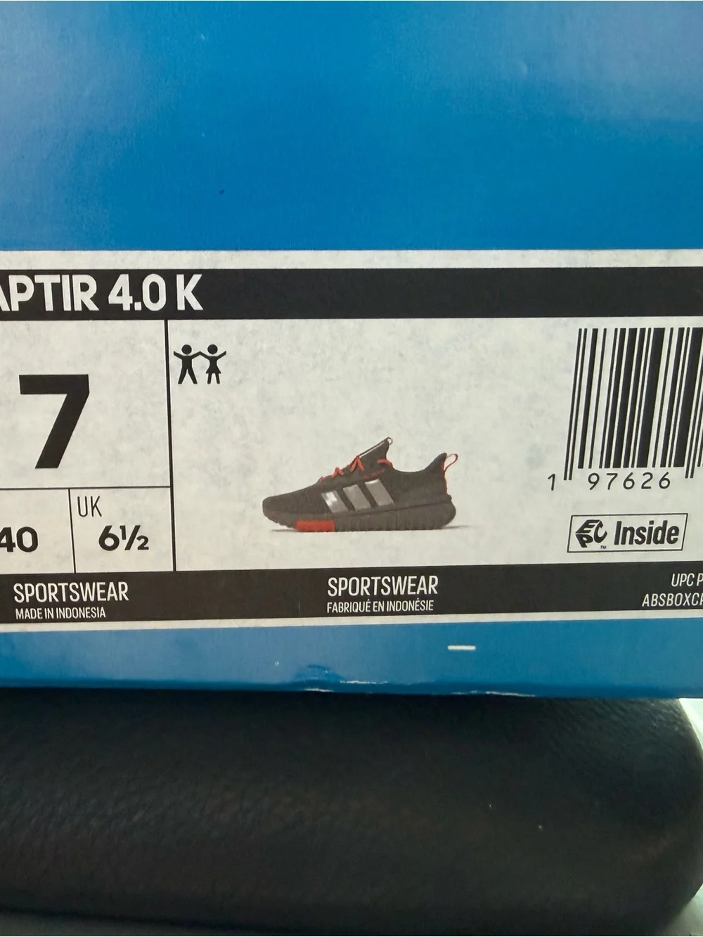 adidas Men's Gray Athletic Sneakers with Orange Accents